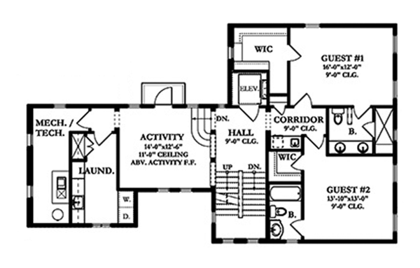 Home Plan - Mediterranean Floor Plan - Upper Floor Plan #1058-155
