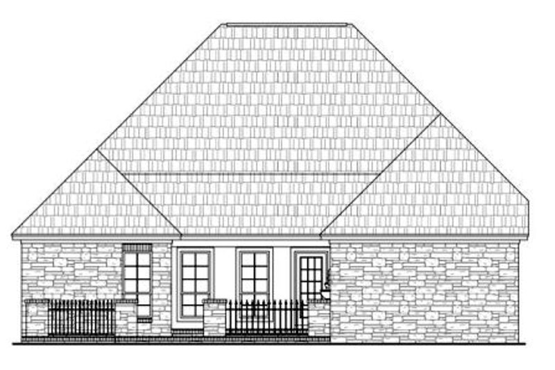 Architectural House Design - Exterior - Rear Elevation for European House Plan #21-260 - 3 bed, 2.5 bath