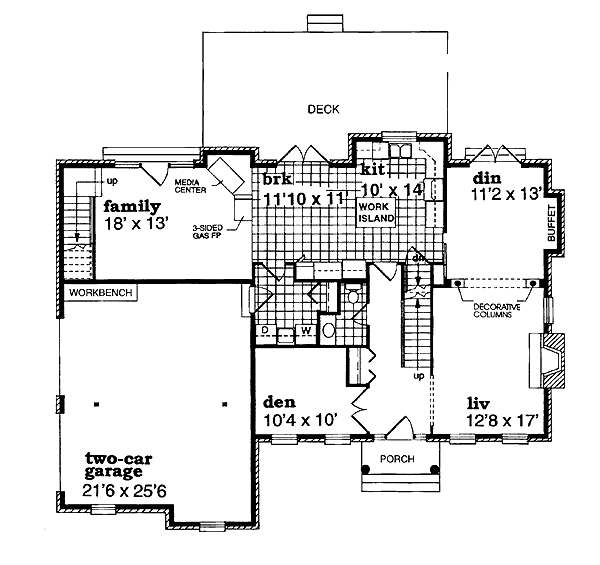 European Floor Plan - Main Floor Plan #47-337