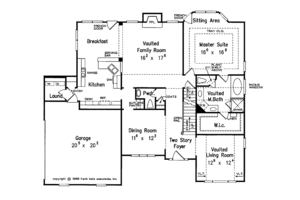Floor Plan - Main Floor for Traditional House Plan #927-111 - 4 bed, 2.5 bath