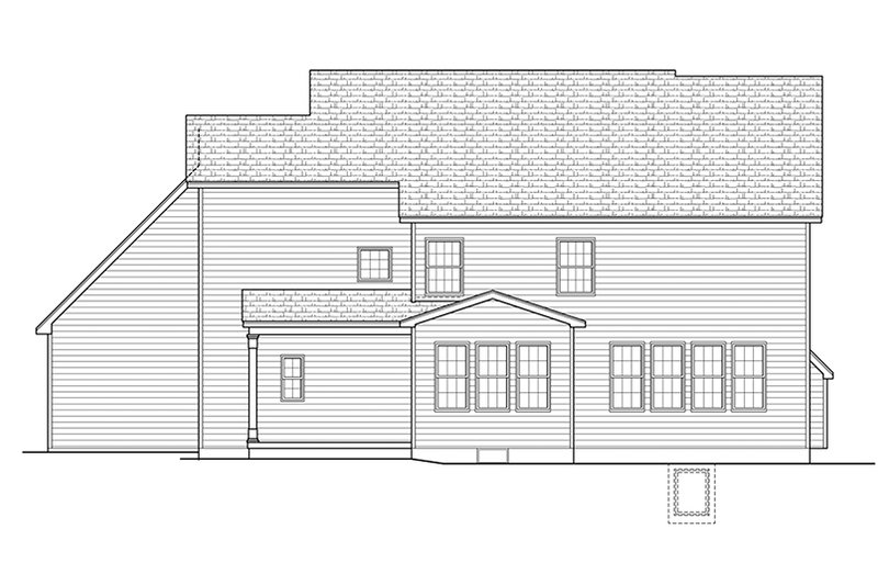 Architectural House Design - Exterior - Rear Elevation for Colonial House Plan #1010-169 - 4 bed, 2.5 bath