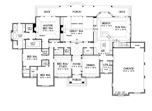 Dream House Plan - European Floor Plan - Main Floor Plan #929-496