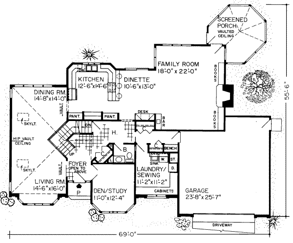 Traditional Floor Plan - Main Floor Plan #312-200