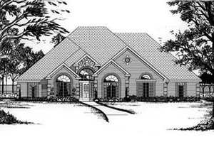 European Exterior - Front Elevation Plan #62-111