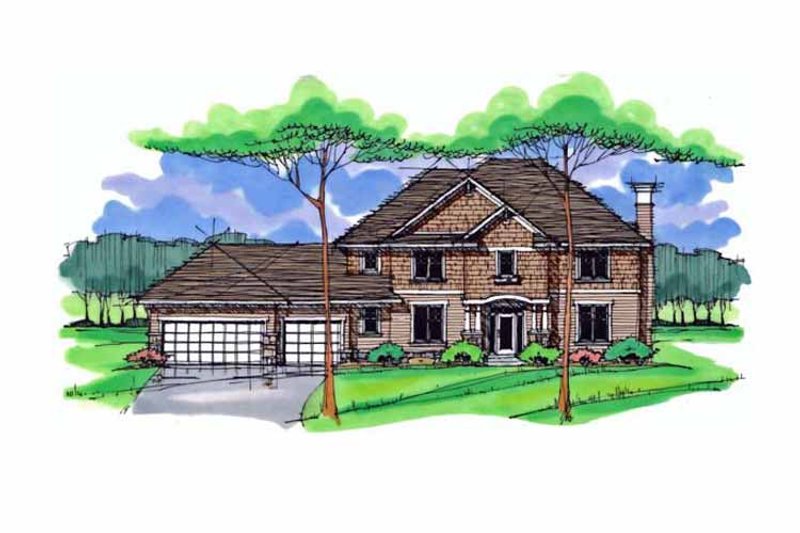 Home Plan - Colonial Exterior - Front Elevation Plan #51-1015