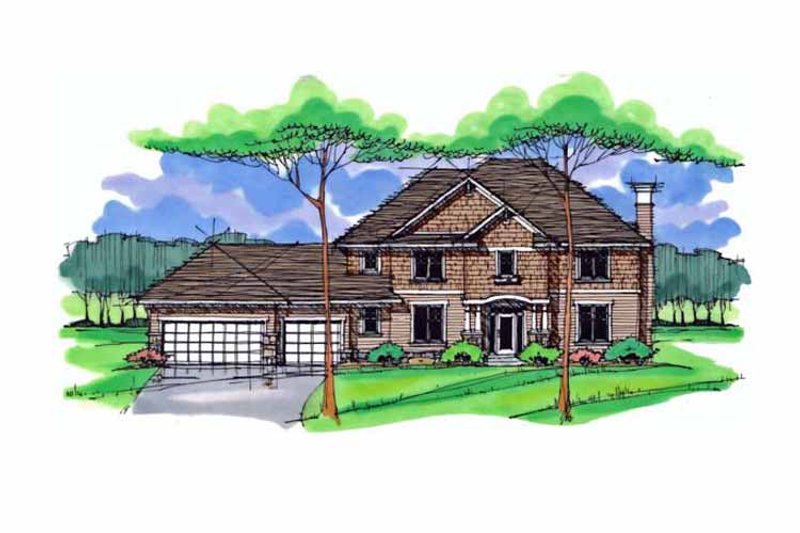 Dream House Plan - Colonial Exterior - Front Elevation Plan #51-1015