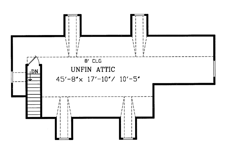 Home Plan - Floor Plan - Upper Floor for Country House Plan #314-221 - 3 bed, 2 bath