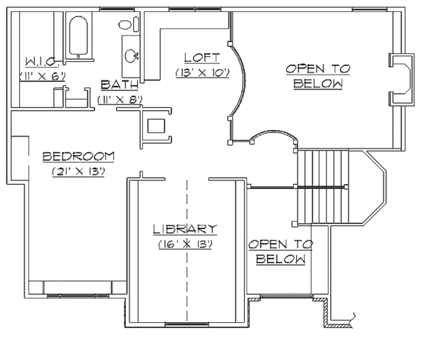 House Plan Design - Country Floor Plan - Upper Floor Plan #945-51