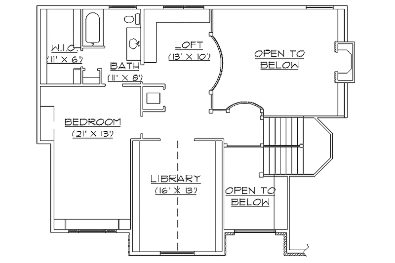 House Design - Floor Plan - Upper Floor for Country House Plan #945-51 - 5 bed, 3.5 bath