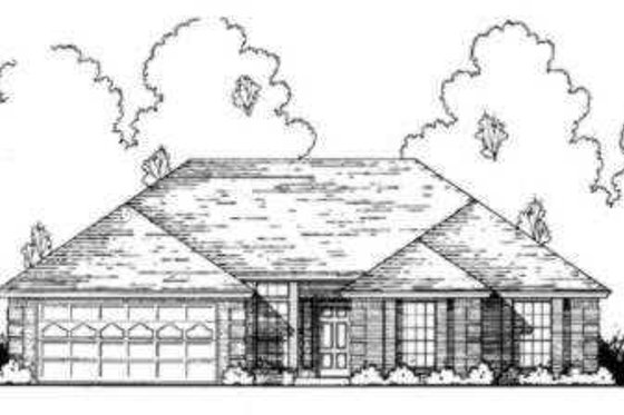 Exterior - Front Elevation for Traditional House Plan #40-303 - 4 bed, 2 bath