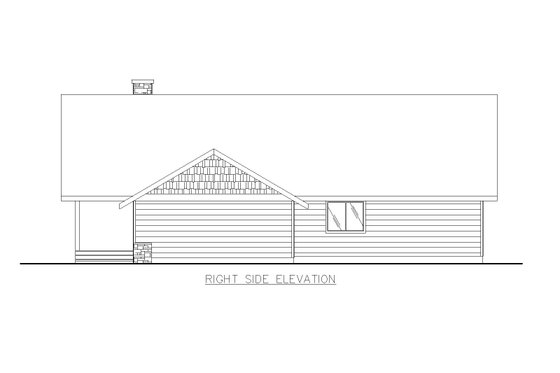 Exterior - Other Elevation 1 for Cabin House Plan #117-1017 - 2 bed, 2 bath