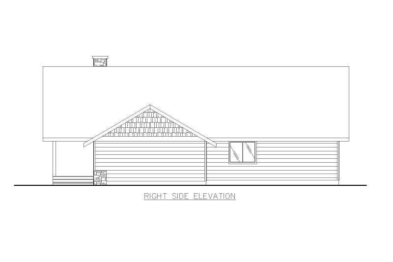 Home Plan - Exterior - Other Elevation 1 for Cabin House Plan #117-1017 - 2 bed, 2 bath