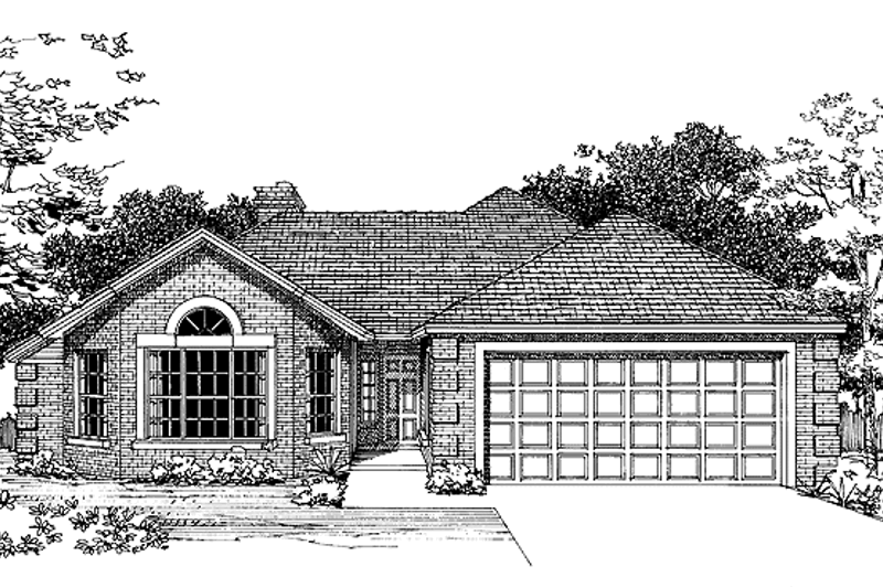 House Blueprint - Ranch Exterior - Front Elevation Plan #72-932