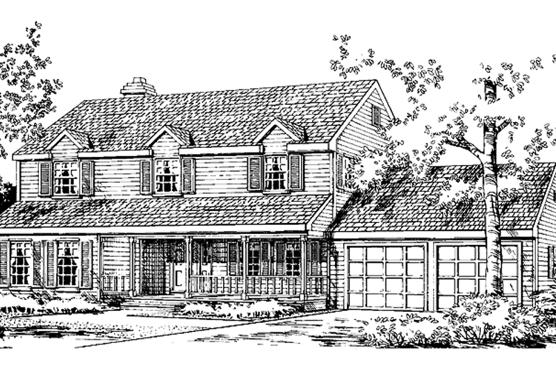 House Blueprint - Country Exterior - Front Elevation Plan #314-241