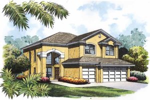 Dream House Plan - Exterior - Front Elevation for Mediterranean House Plan #417-771 - 4 bed, 2.5 bath