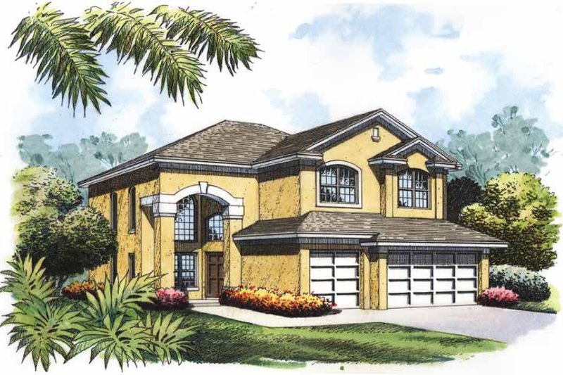 Home Plan - Mediterranean Exterior - Front Elevation Plan #417-771