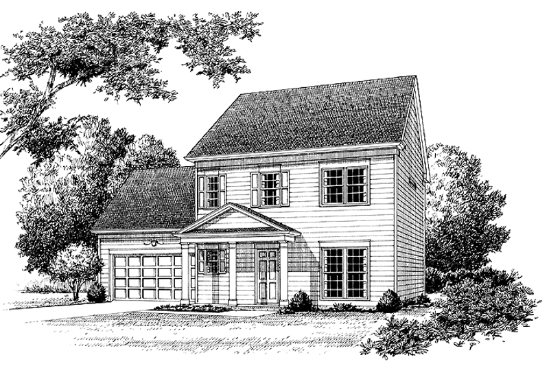 Home Plan - Colonial Exterior - Front Elevation Plan #453-278