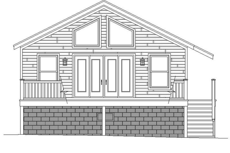 Dream House Plan - Exterior - Rear Elevation 1 for Country House Plan #932-139 - 1 bed, 1 bath