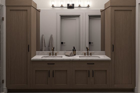 Interior - Master Bathroom 1 for Barndominium House Plan #455-723 - 5 bed, 4 bath