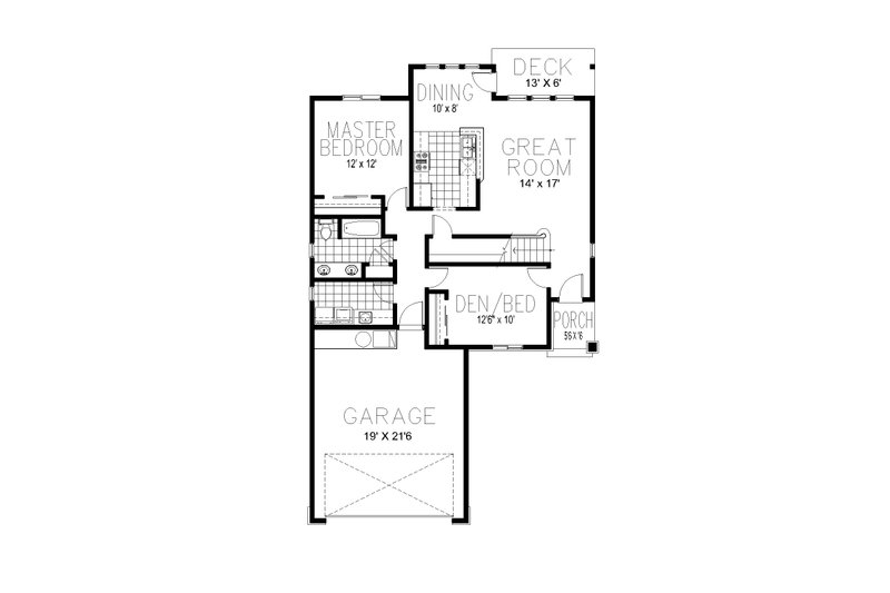 Dream House Plan - Floor Plan - Main Floor for Ranch House Plan #112-262 - 4 bed, 2 bath