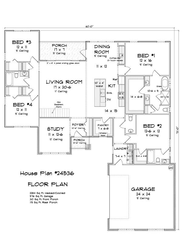 House Blueprint - Modern Floor Plan - Main Floor Plan #513-2329