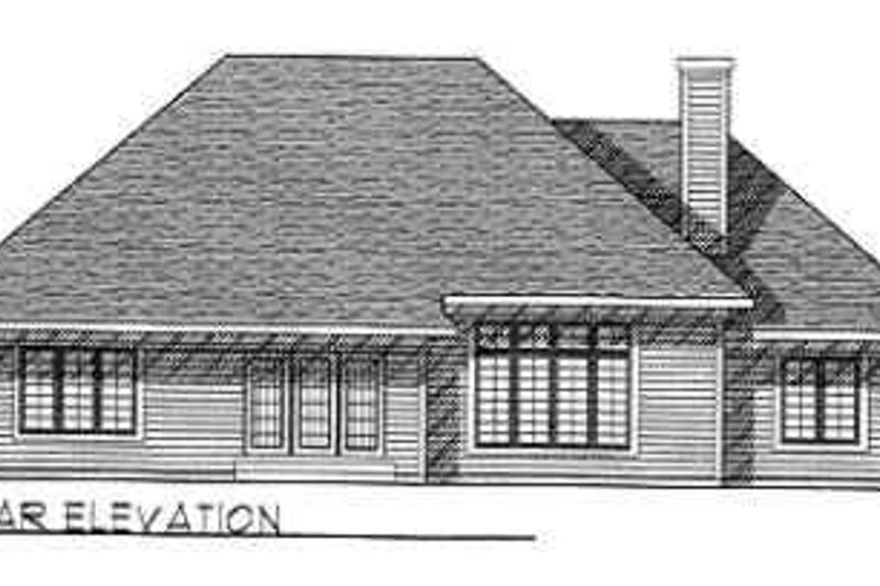 House Plan Design - Exterior - Rear Elevation for Traditional House Plan #70-349 - 3 bed, 2 bath