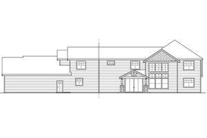 Exterior - Rear Elevation for Traditional House Plan #124-1033 - 4 bed, 4 bath