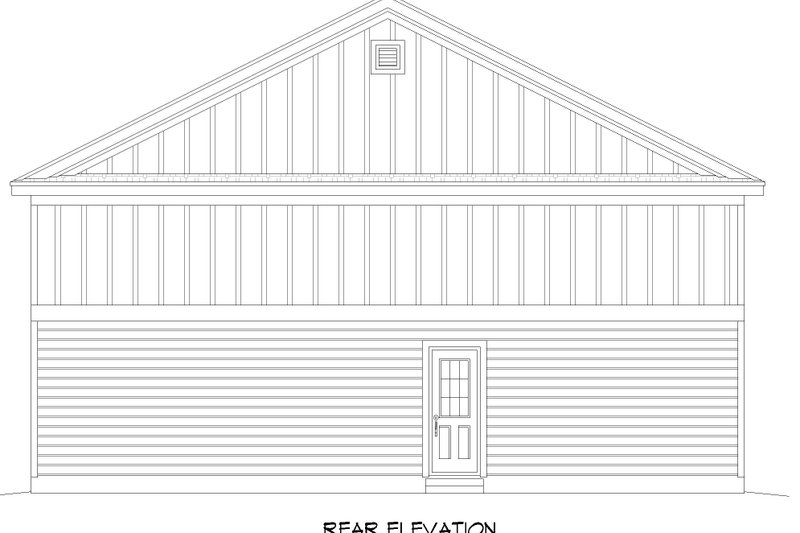 House Plan Design - Exterior - Rear Elevation for Contemporary House Plan #932-835, 1 bath