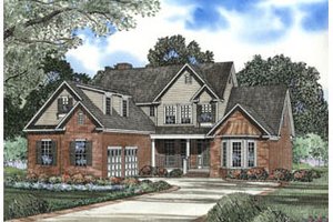 Southern Exterior - Front Elevation Plan #17-2071