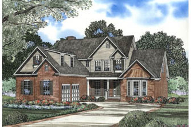 House Plan Design - Southern Exterior - Front Elevation Plan #17-2071