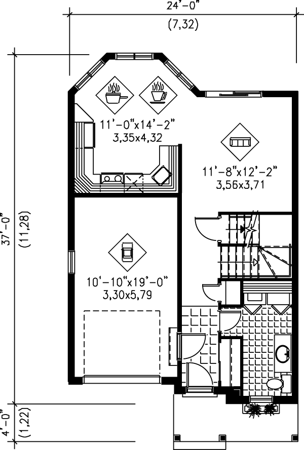 Dream House Plan - European Floor Plan - Main Floor Plan #25-2277