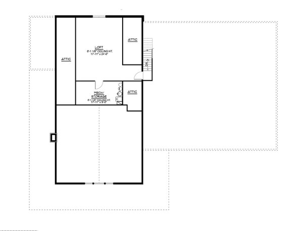Country Floor Plan - Upper Floor Plan #1064-250