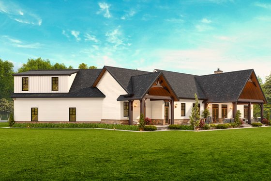 Exterior - Rear Elevation 2 for Craftsman House Plan #119-426 - 3 bed, 3.5 bath