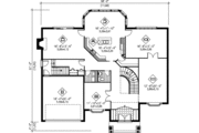 European Style House Plan - 5 Beds 2.5 Baths 4348 Sq/Ft Plan #25-2078 