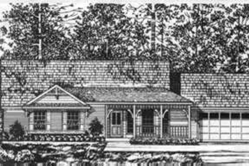 House Blueprint - Country Exterior - Front Elevation Plan #40-346