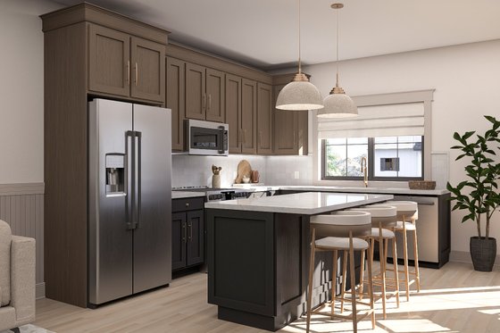 Interior - Kitchen 1 for Craftsman House Plan #455-727 - 2 bed, 2.5 bath
