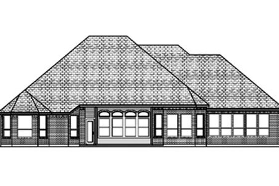 Exterior - Rear Elevation for Traditional House Plan #84-399 - 4 bed, 3 bath