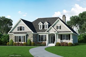 Country Exterior - Front Elevation Plan #929-739