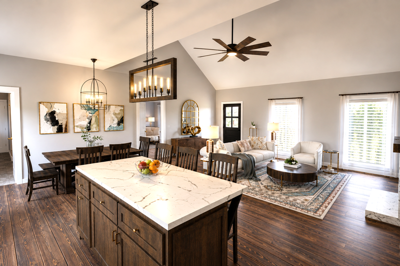House Blueprint - Interior - Kitchen for Farmhouse House Plan #44-313 - 3 bed, 2 bath