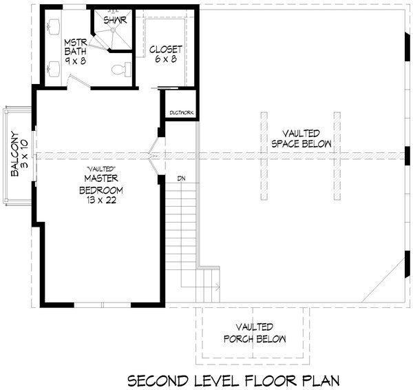 Country Floor Plan - Upper Floor Plan #932-1089