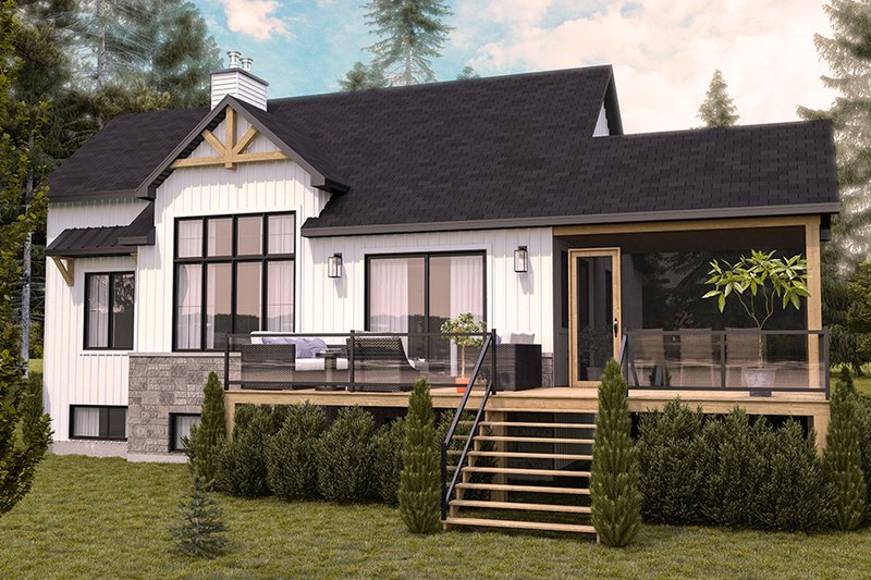 Dream House Plan - Exterior - Rear Elevation for Farmhouse House Plan #23-2753 - 4 bed, 2.5 bath