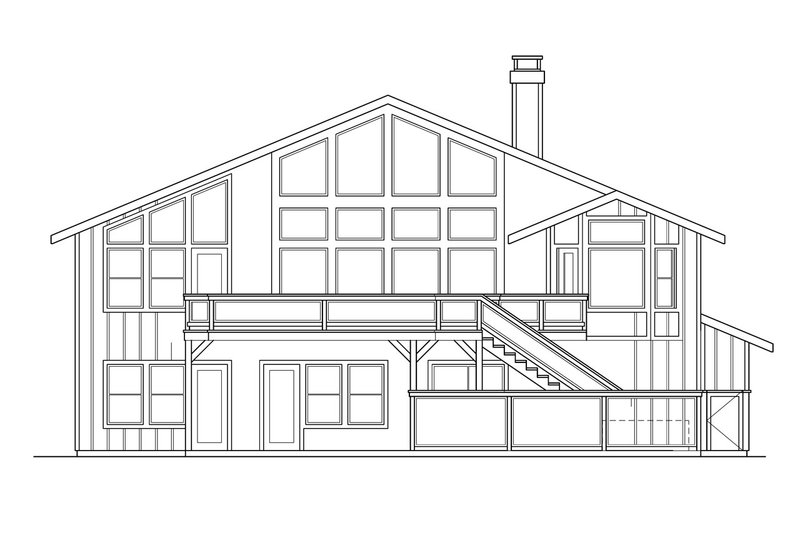 Home Plan - Exterior - Rear Elevation for Craftsman House Plan #124-333 - 5 bed, 4 bath