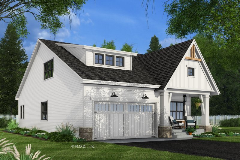 Architectural House Design - Exterior - Front Elevation 5 for Farmhouse House Plan #51-1339 - 4 bed, 3 bath