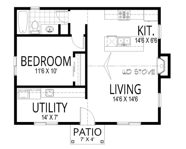 Craftsman Floor Plan - Main Floor Plan #112-292