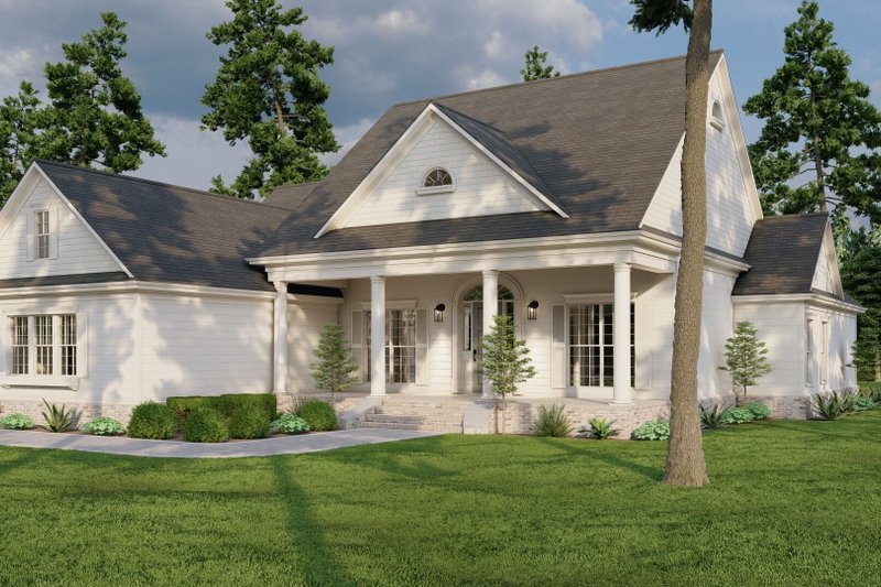 Dream House Plan - Exterior - Front Elevation 3 for Southern House Plan #17-2066 - 4 bed, 3 bath