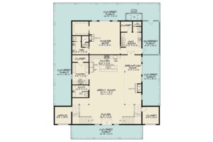 Floor Plan - Main Floor for Barndominium House Plan #923-97 - 3 bed, 3.5 bath