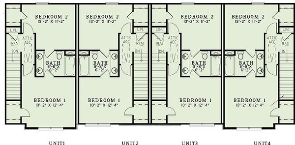 Traditional Floor Plan - Upper Floor Plan #17-2468