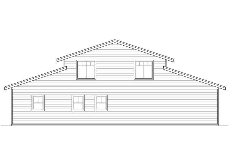 Architectural House Design - Exterior - Rear Elevation for Craftsman House Plan #124-966, 0.5 bath