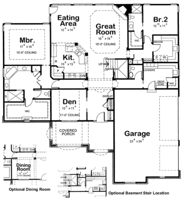 House Plan Design - European Floor Plan - Main Floor Plan #20-1868