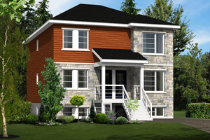 Contemporary Exterior - Front Elevation Plan #25-4356